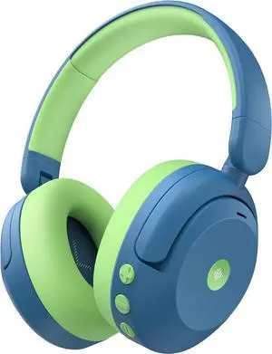 iClever BTH20 Active Noise Cancelling Headphones for Kids, 60H Play Time,Type C Fast Charging, Safe Volume 80dBA, Bluetooth5.4, Award-Winning Kids Headphones Wireless for iPad Tablet Airplane, Blue