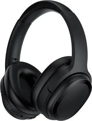 Hybrid Active Noise Cancelling Headphones Wireless Over Ear Bluetooth Headphones Wireless Headphones Noise Canceling with Deep Bass, Clear Calls, Comfortable Fit, 30H, Bluetooth 5.2, Black