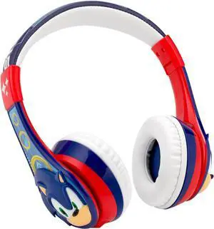 eKids Sonic The Hedgehog Bluetooth Headphones for Kids, Wireless Headphones with Microphone Includes Aux Cord, Volume Reduced Kids Earphones for School, Home, or Travel