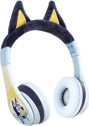 eKids Bluey Bluetooth Headphones for Kids, Wireless Headphones with Microphone Includes Aux Cord, Volume Reduced Kids Foldable Headphones for School, Home, or Travel