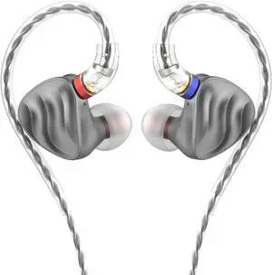 FiiO FH3 HiFi Earphones 3 Drivers (1 Dynamic + 2 Knowles BA), in-Ear Earphones High Resolution, Bass Sound, High Fidelity for Smartphone/PC/Tablet (Titanium)