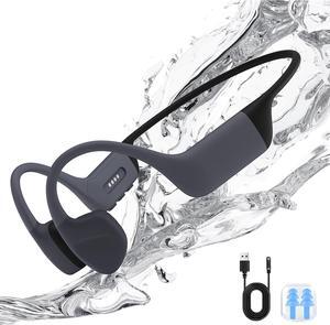 Bone Conduction Headphones, IPX8 Waterproof Bluetooth 5.4 Open Ear Headphones with 32G MP3 Memory for Swimming, Running, Cycling - Swimming Headphones Underwater (Modern)