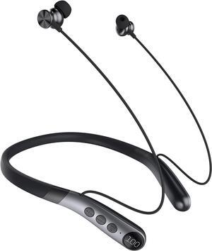 Bluetooth Headphones, V5.3 Wireless Earbuds with Mic for AI Noise Canceling Calls, in-Ear Neckband, 60H Playtime, IPX5 Sweat-Proof Magnetic Earphones, Enhanced Bass EQ Headsets for Music Sports