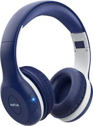 EarFun Kids Bluetooth Headphones, K2 Kids Headphones with Volume Limited, 40H Playtime, Bluetooth Headphones with Mic, Stereo Sound, Foldable Over-Ear Headphones for Kids/School/Travel/iPad/Tablet
