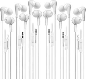 Wired Earbuds with Microphone 6 Pack, in-Ear Headphones with Heavy Bass Stereo, High Definition, Remote Control Headsets, Noise Blocking Earphones Ear Buds Compatible with All 3.5mm Jack Devices