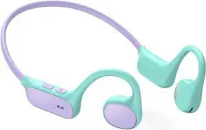 iClever Kids Headphones, Bluetooth 5.4 Air Conduction Open Ear Headphones, Safe Volume 74&85 dBA, Clear Audio, 360° Bending, Ultra-Light Comfortable Kids Wireless Headphones for iPad/Travel/Sports