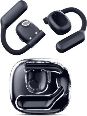 Open Ear Headphones, 80H Playtime Air Conduction Earbuds w/Fast Charging, 16mm Hi-Fi Audio Drivers, Physical Buttons, ENC Mic, IPX5 Waterproof, Bluetooth 5.4, 2025 Upgrade for Workout Black