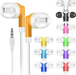 Kids Bulk Earbuds 30 Pack Wholesale Earbuds Headphones Bulk Perfect for School Classroom Libraries Students Multi Colored Individually Bagged