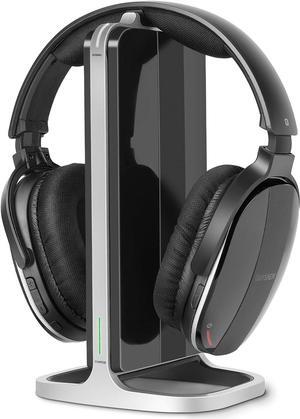 Wireless Headphones for TV Watching with Charging Dock & RF Transmitter, Senior-Friendly Over Ear TV Headset, Compatible with All Televisions