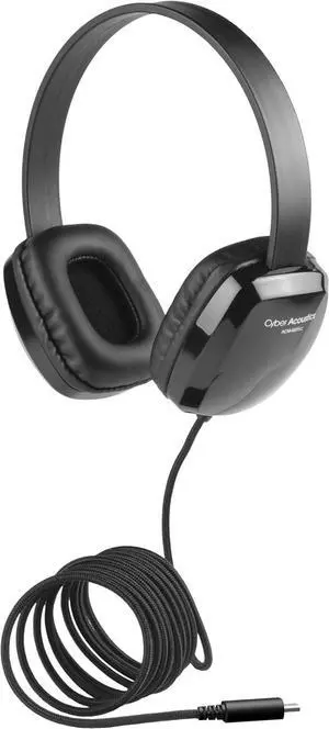 Cyber Acoustics USB Stereo Headphones for PCs and Other USB Devices in The Office, Classroom or Home (ACM-6005C)