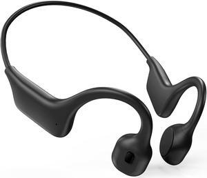 Bone Conduction Headphones, Sports Headphones Wireless Bluetooth 5.3 with Mic, IPX7 Waterproof Sweatproof Open Ear Headphones for Running, Cycling, Gym(Black)