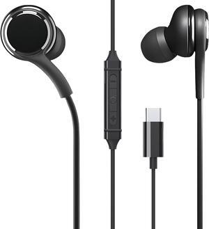 Betron Earphones, Wired in-Ear Headphones with Microphone, USB Type C Earbuds for Samsung S24 S23 FE S22 S21 S20 A53 A54 for iPhone 16 and 15