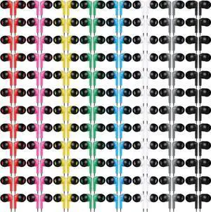 Konohan 160 Packs Bulk Earbuds with Wire Kids Earphones Classroom Headphones for Students Headphones Individually Bagged, 8 Colors Ear Buds Bulk Headphones for Classroom School Library (Bright Color)