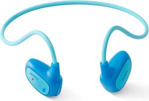 Open Ear Bluetooth Wireless Headphones with MIC for Children, OpenBuds Kids, Ultra-Light, Portable and Safer for iPad, Tablet or Computers (Navy Blue)