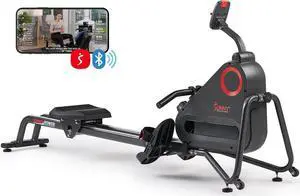Sunny Health & Fitness Compact Rowing Machine for Home, Quiet & Smooth Motion with Optional Free SunnyFit App Connectivity