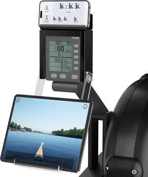 Phone & Tablet Holder Compatible with Concept 2 Rowing Machine & Skierg with PM5 Monitor, Phone & Tablet Mount, Rower Accessories, 2-in-1 Tablet Stand for Model D&E and Rowerg, Patent Pending