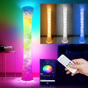 Smart Led Floor Lamps, RGB Color Changing with APP & Remote Control, 62 Inch DIY Mode Music Sync Standing Modern Corner Lamp Decor for Living Room Bedroom Game, 1 Piece