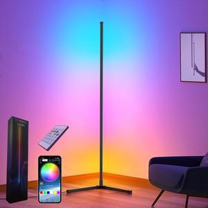 60 Smart RGB LED Corner Lamp with App and Remote Control, Color Changing Ambience Light with Music Sync, Easy to Install, Led Floor Lamp for Living Room Bedroom Gaming Room