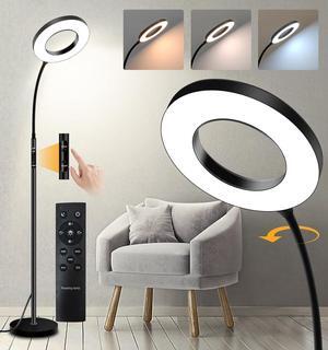 LED Reading Floor Lamp with Remote & Touch Control, Bright Adjustable Gooseneck Lamp for Living Room Bedroom Office, Eyelash Extensions tattooing Light,Timer,2700K-6500K
