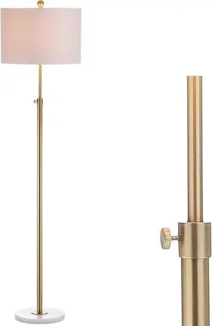 JONATHAN Y JYL3022A June 65" Adjustable Metal/Marble LED Floor Lamp, Modern, Contemporary, Elegant, Glam, Office, Living Room, Family Room, Dining Room, Bedroom, Hallway, Foyer, Brass JONATHAN Y JYL3022A June 65" Adjustable Metal/Marble LED Floor Lamp, Modern, Contemporary, Elegant, Glam, Office, Living Room, Family Room, Dining Room, Bedroom, Hallway, Foyer, Brass