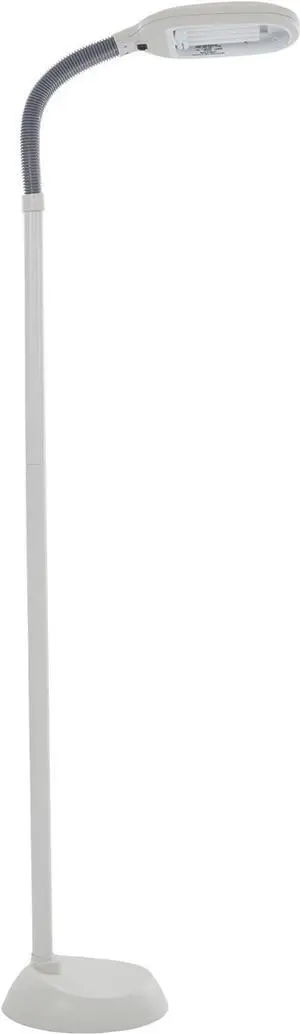 Lavish Home 72-0820 Full Spectrum Natural Sunlight Floor Lamp with Bendable Neck for Reading, Craft, Studying, and Esthetician Light, 62.5", Beige