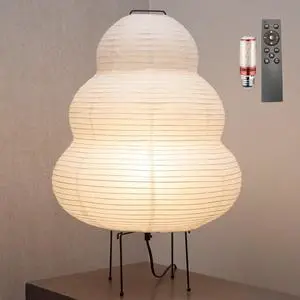 Akari Japanese Paper Floor Lamp - Noguchi Paper Lantern Floor Lamp - Cozy Mid Century Floor Lamp (Floor Lamp)