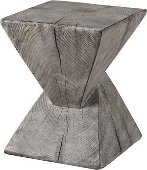 Ball & Cast Concrete Stool End Table, 13.2D x 13.2W x 17H in, Light Grey