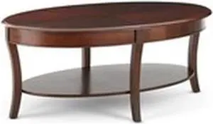 BOWERY HILL Transitional Company Troy Wooden Cocktail Table in Cherry Finish