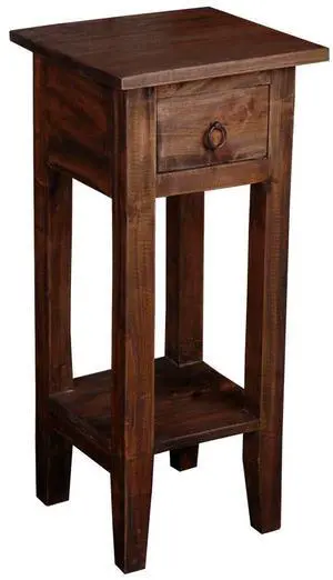 Sunset Trading Shabby Chic Cottage End Table, Small One Drawer, Raftwood