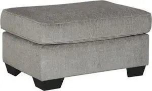 Signature Design by Ashley Altari Modern Rectangular Accent Ottoman, Light Gray