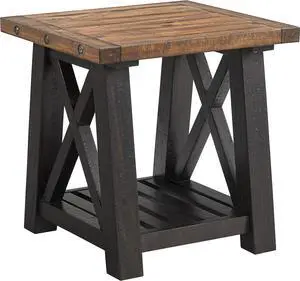Martin Svensson Home End Table, Black Stain and Natural