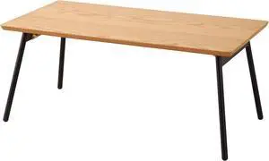 PaletteLife Folding Legs Coffee Center Table, W31.5 x D15.8 x H13.4 Inches, Natural Light Wooden Color 501NA-FTB