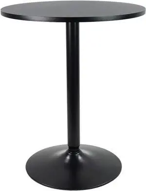 KKTONER Round Bar Table 23.6-Inch Top for Cocktail Bar Pub Dining Bistro (28.7H, Black)