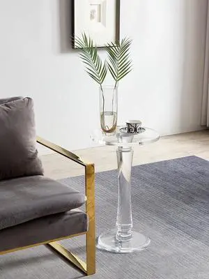 Clear Acrylic End Table,Drink Table,for Office, Living Room and Bedroom, 15x15 inch25.2 inch High