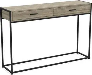 Safdie & Co. Entryway Console Sofa Couch Table/Accent Wall Table-48 Long/Dark Taupe with Drawers for Living Room