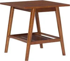 Melissa Mid-Century Walnut End Table by Linon