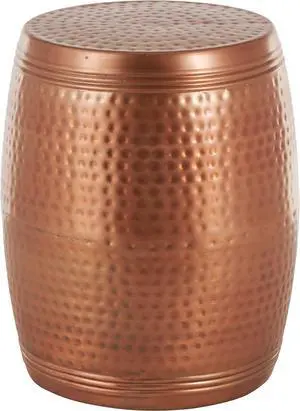 Deco 79 Metal End Accent, Side Table 14" x 14" x 19", Copper