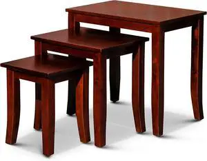 DTY Avon 3-Piece Nesting Tables Indoor Living Furniture Collection - Cherry