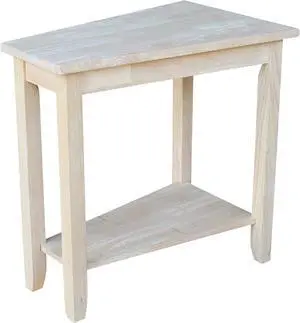 International Concepts Unfinished Keystone Accent Table, 4 in W x 16 in D (Long) -9 in D (Short) x 24 in H