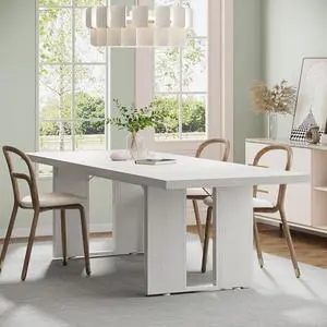 Tribesigns 71" Large Dining Table for 6 to 8 People, Rustic Farmhouse Style Dinner Table, Rectangular Dining Table for Kitchen, Dining Room & Living Room