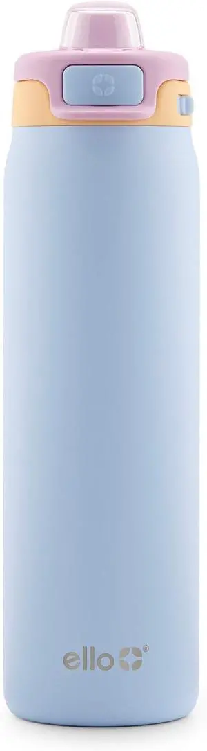 Ello Pop & Fill Stainless Steel Water Bottle with Quick Fill Technology, Double Walled Vacuum Insulated Metal, Leak Proof Locking Lid, Sip & Chug, BPA Free, Holiday Gift for Him Her, 22oz, 32oz, 40oz