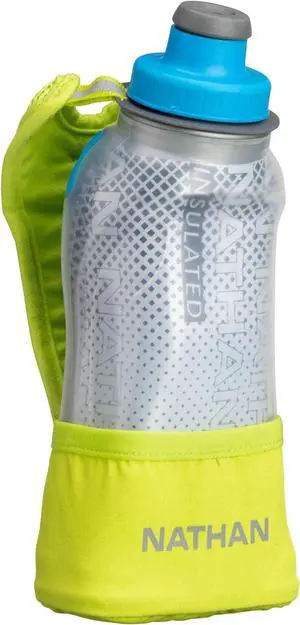 Nathan Running Handheld Water Bottle Adjustable No-Grip. Quick Squeeze Lite Hand Strap. 12oz / 18oz / Insulated. Reflective Hydration Water Bottle.