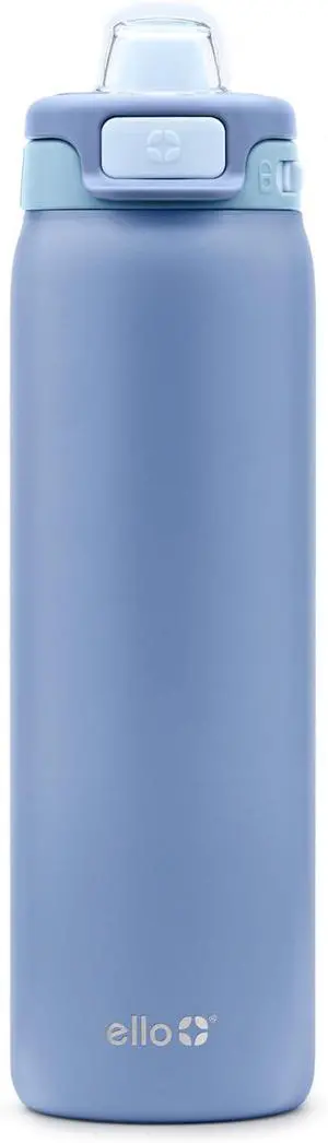 Ello Pop & Fill Stainless Steel Water Bottle with Quick Fill Technology, Double Walled Vacuum Insulated Metal, Leak Proof Locking Lid, Sip & Chug, BPA Free, Holiday Gift for Him Her, 22oz, 32oz, 40oz