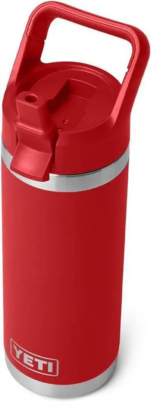 YETI Rambler 18 oz Bottle, Vacuum Insulated, Stainless Steel with Straw Cap