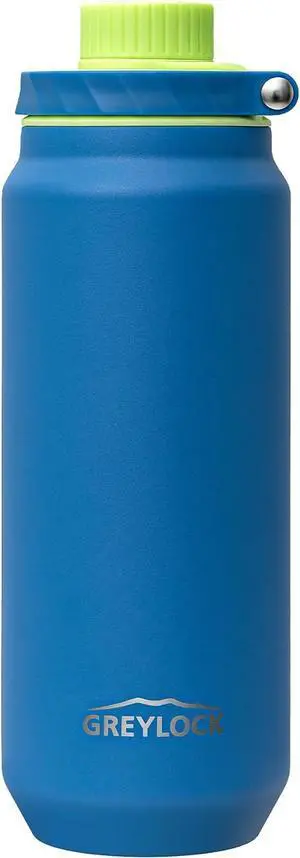 Greylock 20 oz Insulated Water Bottle with Straw Lid, Reusable Stainless Steel Sports Water Bottles with Foldable Handle, Leak Proof, Double-Wall Vacuum Insulation, 24 Hours Cold (Navy)