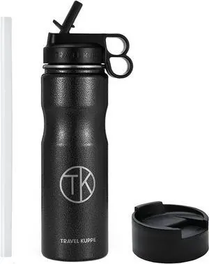 Vacuum Insulated Cycling Sports Water Bottle | Bike Water Bottle Insulated w/Straw & Sip Lid | Stainless Steel Cycling Water Bottle | Sports Water Bottle Insulated & Scratch Resistant