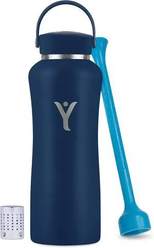 DYLN Alkaline Water Bottle | Portable Hydrogen Water Bottle Creates Hydrogen-Rich Water up to 9.5 pH | Vacuum Insulated Stainless Steel Keeps Water Cold for 24 Hours