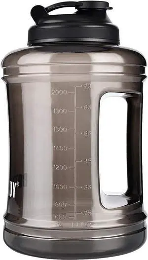 Water Bottle with Handle 2.5L Large Sports Water Bottle Half Gallon BPA Free Plastic Water Bottles Wide Mouth Water Bottle 83oz Reusable Gym Water Jug for Home Drinking Outdoor Sports Hiking Fitness