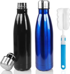 Sfee Insulated Water Bottle, 17 oz Stainless Steel Water Bottles, Double Wall Vacuum Reusable Water Bottles Leak Proof BPA-FREE Sports Bottle Cup Keep Hot&Cold for Running Gym Workout Cycling Kids