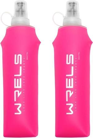 Folding Soft Flask Portable Collapsible Running Lightweight Water Bottle for Outdoor Sports,Travel with Mouthpeice Cover
